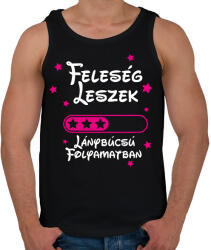 printfashion Feleség leszek Lánybúcsú folyamatban - Férfi atléta - Fekete (16487972)