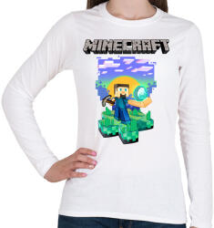 printfashion Minecraft - Női hosszú ujjú póló - Fehér (492467)
