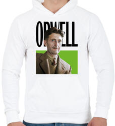 printfashion Orwell - Önarckép - Férfi kapucnis pulóver - Fehér (7119402)