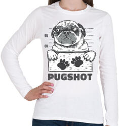 printfashion Bűnöző mopsz - Női hosszú ujjú póló - Fehér (12037867)