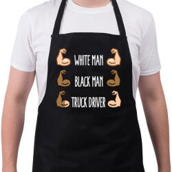 printfashion White Man, Black Man - Kötény - Fekete (4930024)