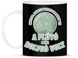 printfashion A Plútó még bolygó volt - Bögre - Fekete (9730288)