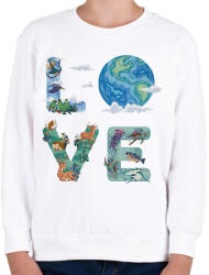 printfashion Love Föld - Gyerek pulóver - Fehér (13713396)