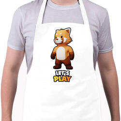 printfashion Stumble Guys - Red Panda - Kötény - Fehér (16085504)