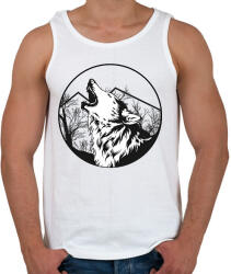 printfashion Magányos farkas - Férfi atléta - Fehér (2664940)