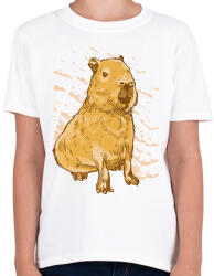 printfashion Capybara - Gyerek póló - Fehér (15681659)