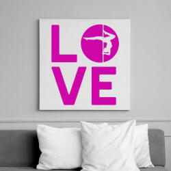 printfashion Rúdtánc love - Vászonkép - Fehér (6625373)