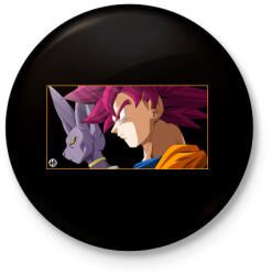 printfashion DragonBall Z - Kitűző, hűtőmágnes - Fekete (4611874)