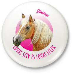 printfashion Lovas szív - Haflingi - Kitűző, hűtőmágnes - Fehér (7192670)