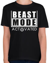 printfashion BEAST MODE - Gyerek póló - Fekete (932811)