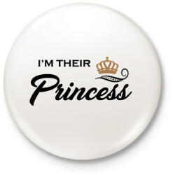 printfashion I'M THEIR PRINCESS - Kitűző, hűtőmágnes - Fehér (3078666)