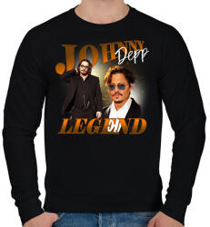 printfashion Johnny Depp - Legend - Férfi pulóver - Fekete (14130827)