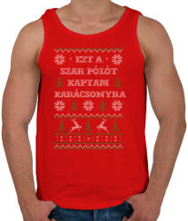 printfashion Ezt a sz*r pólót kaptam karácsonyra - Férfi atléta - Piros (460675)