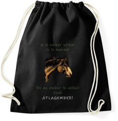 printfashion A ló ember nélkül - Sportzsák, Tornazsák - Fekete (1607707)