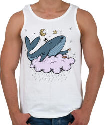 printfashion Kávézó bálna - Férfi atléta - Fehér (12008899)