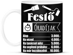 printfashion Festő óradíj - Bögre - Fekete (1685587)