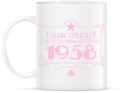 printfashion csillag-1958-pink - Bögre - Fehér (790800)