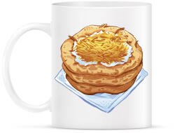 printfashion Sajtos tejfölös lángos - Bögre - Fehér (6870423)