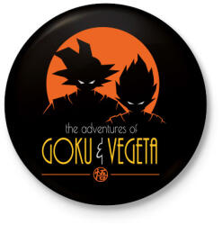 printfashion GOKU / VEGETA - Kitűző, hűtőmágnes - Fekete (3092296)