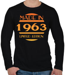 printfashion 1963 - Férfi hosszú ujjú póló - Fekete (12770442)