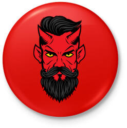 printfashion Ördög - Kitűző, hűtőmágnes - Piros (3626053)