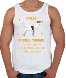 printfashion Nyilas - Russell terrier - Férfi atléta - Fehér (13345933)