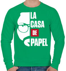 printfashion El Professor - Férfi pulóver - Zöld (2492256)