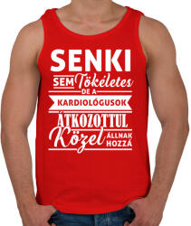 printfashion kardiologus póló - Férfi atléta - Piros (1189609)