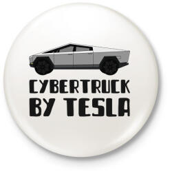 printfashion CYBERTRUCK BY TESLA - Kitűző, hűtőmágnes - Fehér (10213690)