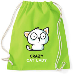printfashion Cat lady - Sportzsák, Tornazsák - Limezöld (2533015)