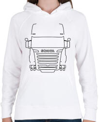 printfashion Scania - Női kapucnis pulóver - Fehér (1946083)