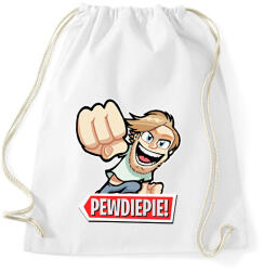printfashion Pewdiepie - Sportzsák, Tornazsák - Fehér (1744655)