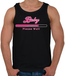 printfashion baby-loading-pink-white - Férfi atléta - Fekete (780115)