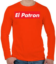 printfashion El patron - Férfi hosszú ujjú póló - Narancs (2490721)