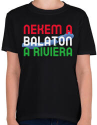 printfashion NEKEM A BALATON A RIVIÉRA - Gyerek póló - Fekete (10917885)