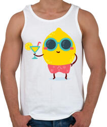 printfashion Nyár - Férfi atléta - Fehér (5153036)