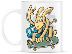 printfashion Deszkás nyúl - Bögre - Fehér (787318)