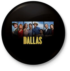 printfashion Dallas - Kitűző, hűtőmágnes - Fekete (3103991)
