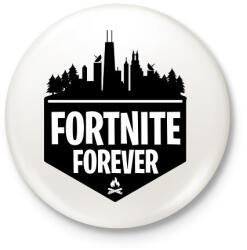 printfashion Fortnite forever póló - Kitűző, hűtőmágnes - Fehér (7622794)