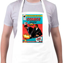 printfashion Pofonosztó comics - Kötény - Fehér (6559986)