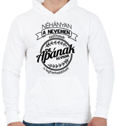 printfashion A legfontosabbak apának hívnak - Férfi kapucnis pulóver - Fehér (1211352)