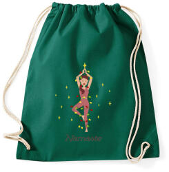 printfashion Karácsonyfa jóga póz - Sportzsák, Tornazsák - Sötétzöld (5573941)