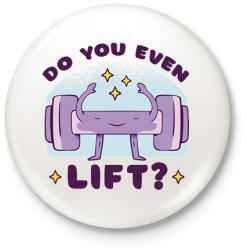 printfashion Súlyzózás - Kitűző, hűtőmágnes - Fehér (9615598)