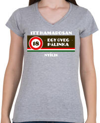 printfashion Hamarosan. . - Női V-nyakú póló - Sport szürke (2158456)