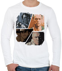 printfashion Best of Clint Eastwood - Férfi hosszú ujjú póló - Fehér (871651)
