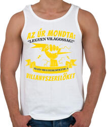 printfashion Az úr megteremtette a villanyszerelőket fehér - Férfi atléta - Fehér (10343033)