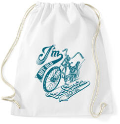 printfashion Retro bicikli - Sportzsák, Tornazsák - Fehér (23818)