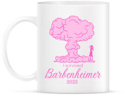 printfashion I survived Barbenheimer 2023 - Bögre - Fehér (14071944)