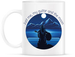 printfashion Just me, my guitar and the moon - Bögre - Fehér (6375566)