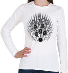 printfashion game of thrones - Női hosszú ujjú póló - Fehér (350627)